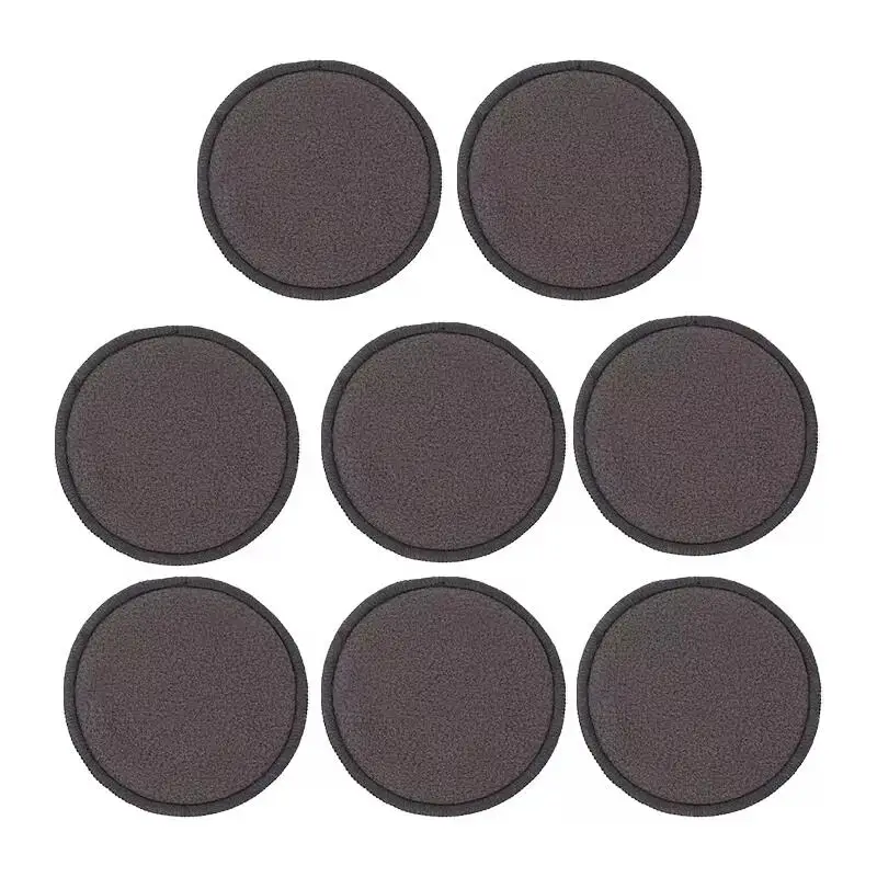 Washable Soft Organic Reusable Microfiber Bamboo Or Bamboo Charcoal Round Shape Facial Makeup Remover Pads Private Label