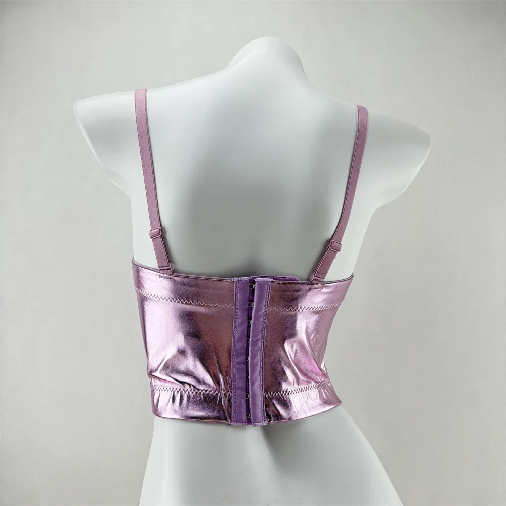 Manufactory Factory Wholesale Body Shaping PU Leather Tube Top Inner Wear Outer Wear Multi Color Bustier Corset Bra Top