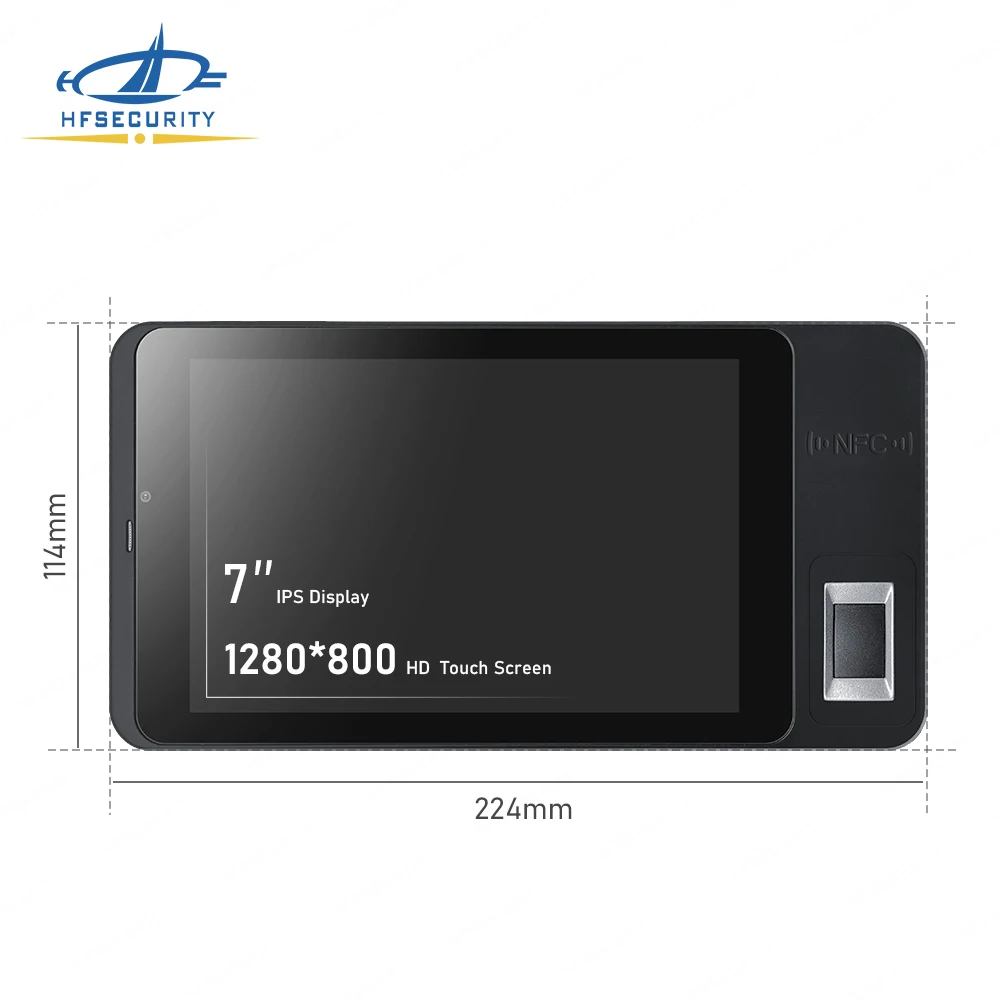 HFSecurity FP07 cost effective industrial android 11 4g rugged fingerprint tablet NFC reader with SMS function Rugged Tablet