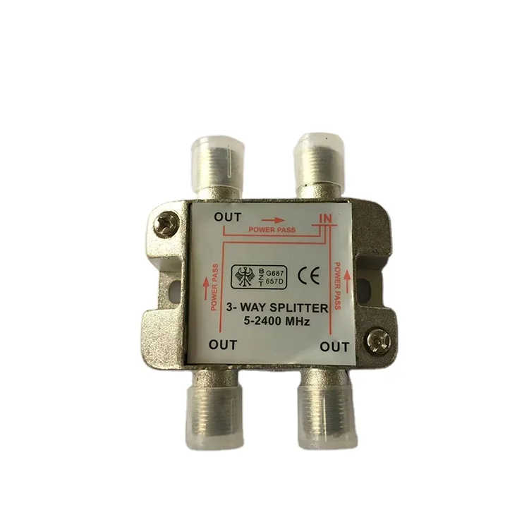 Сделано в Китае 3 F разъем 2-сторонний разветвитель аудио кабельного телевидения ТВ спутниковый питания Волоконно-оптический разветвитель