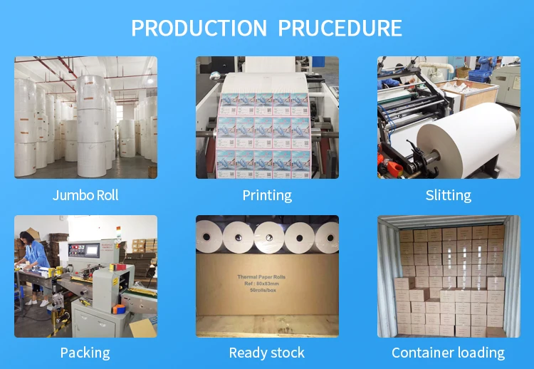 Factory Price Cash Register Receipt Paper Print 80x80 mm 57 X 40 Thermal Till Roll For Pos/atm Machine