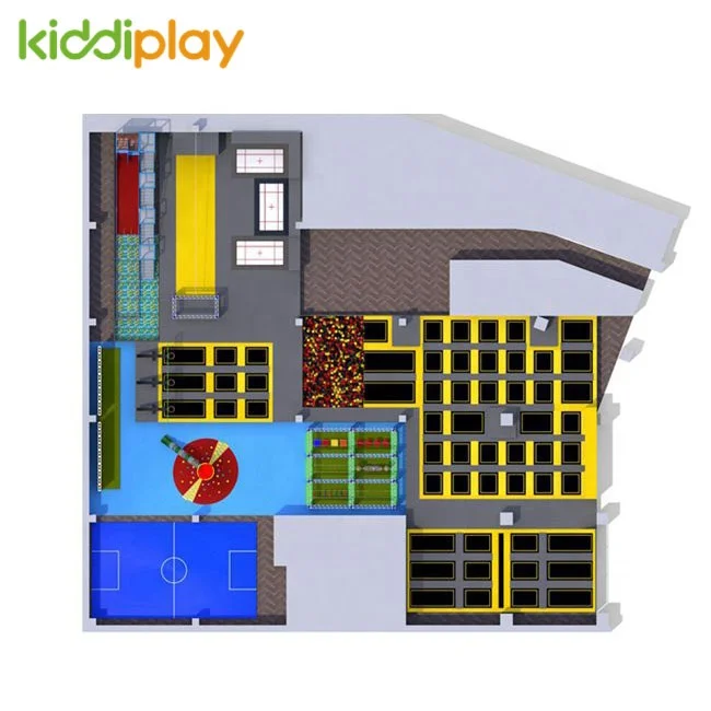 
Factory professional made children jumping games play structure amusement park trampoline 