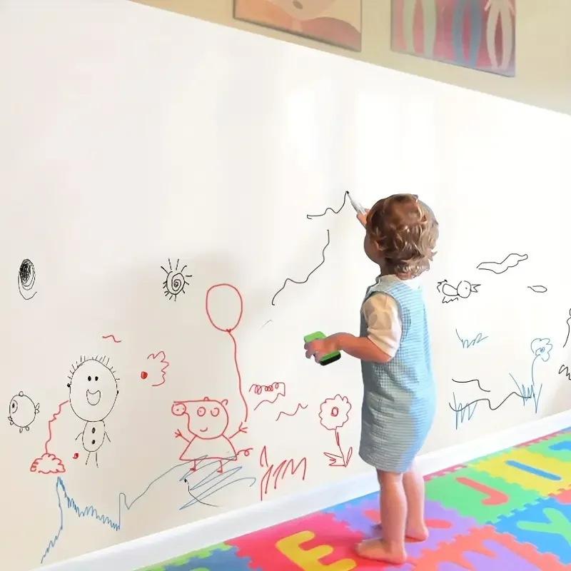 Whiteboard Wall Sticker Reusable Static Removable Dry-erase Whiteboard Stickers Dry Eraser White Board Dry Erase Sheets