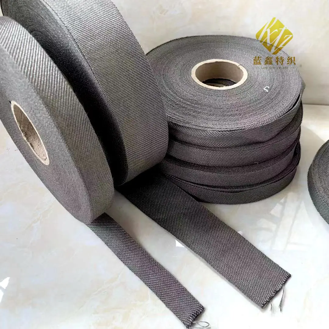 Factory customized Conductive belt Antistatic ESD Webbing 316L Metal Stainless Steel conductive Webbing For Electronics