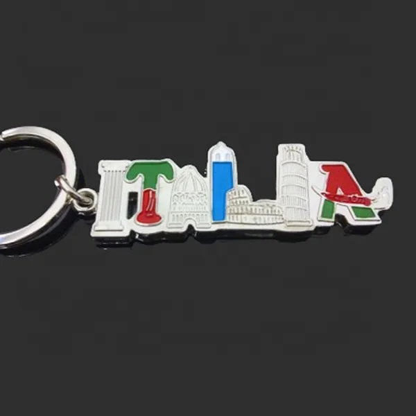 customized Italy milano travel souvenir keychain