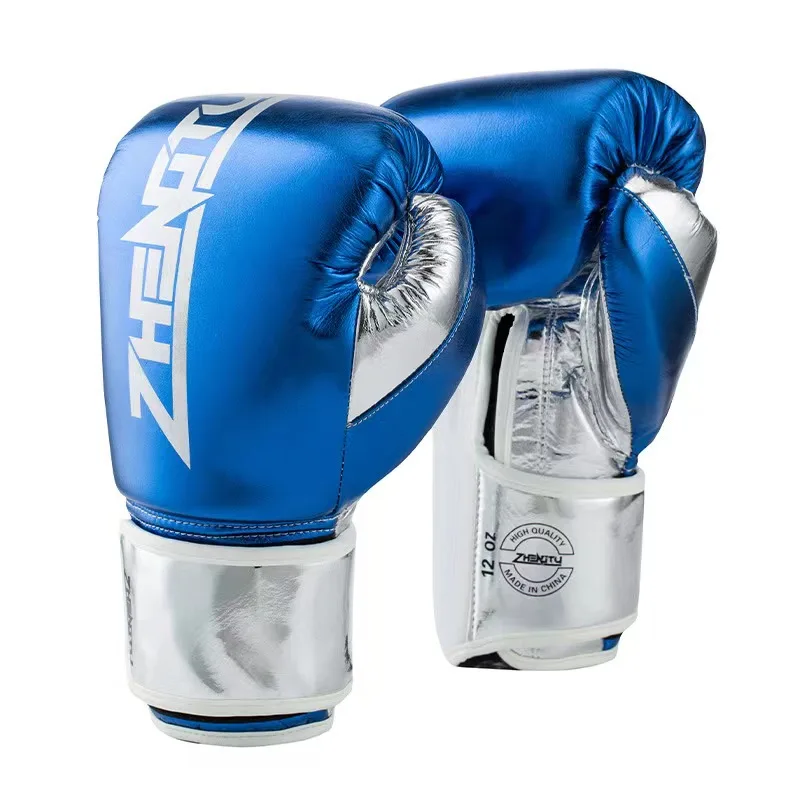 Wholesale of microfiber boxing gloves, professional competition latex inner liner, shiny leather gloves