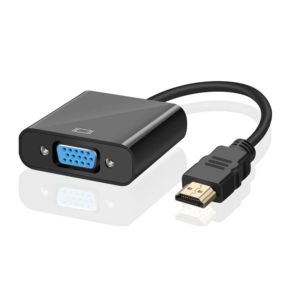KUYiA HDMI to VGA Converter Adapter Cable audio video converter  1080P hdmi male to female vga to hdmi adapter cable
