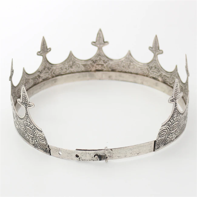 Retro Royal Gold king crown Prince vintage court crown party props birthday adjustable king crown men high quality mental tiara