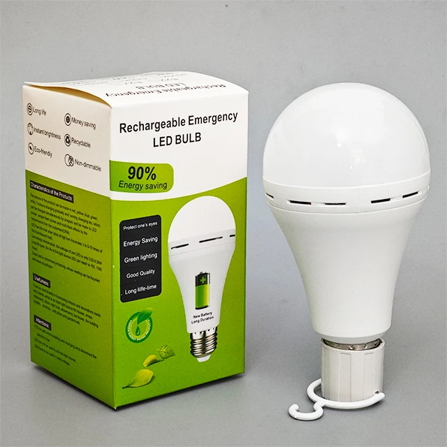 A19 Bulb with Built-in Battery with Hook Portable Cordless Charging Emergency Bulb Recharge Bulb LED Lights with Battery