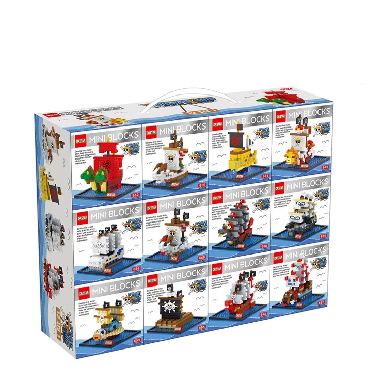 649-660 Pirate Ship diamond creative Decoration Building Block Plastic Toy gift for kids girls boys