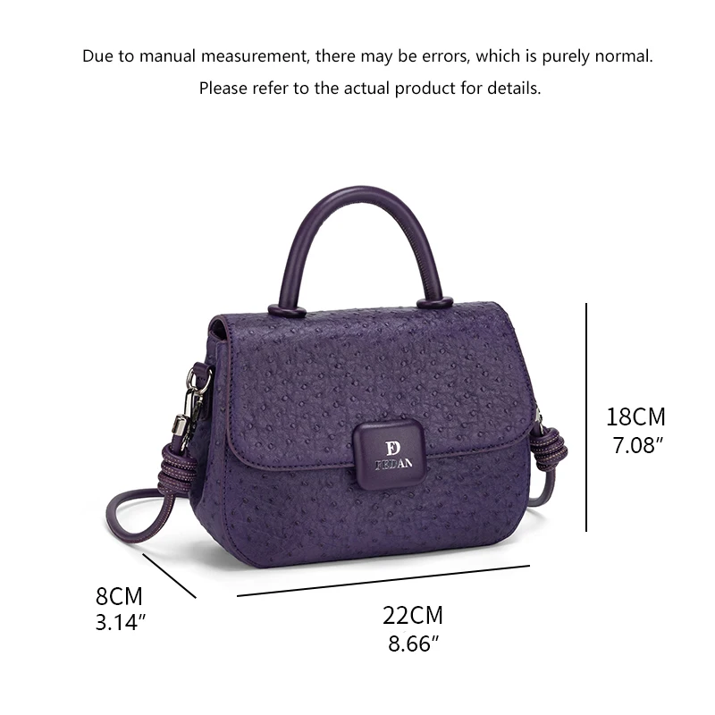 FANXI China Factory Custom Women Handbags Ostrich Pu Leather Top Handle Mini Flap Crossbody Hand Bag Luxury Designer Handbags