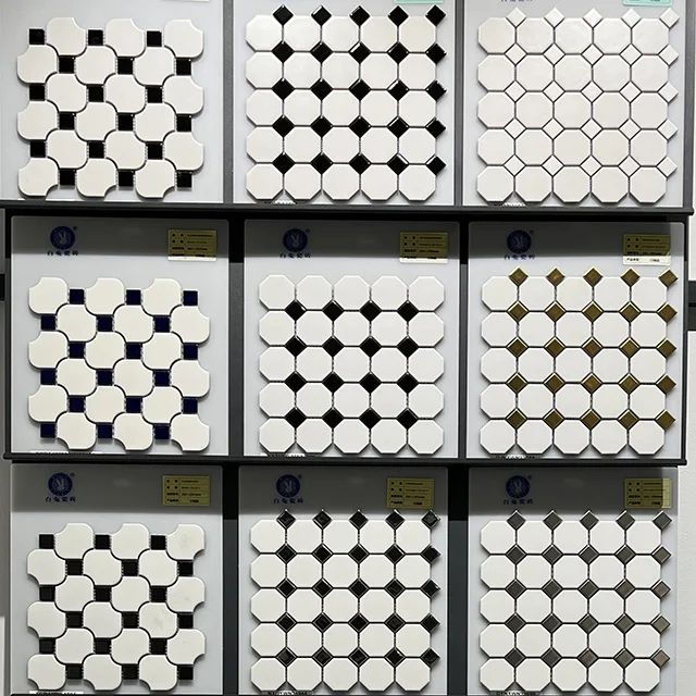 Marble Mixed Shell Waterjet Mosaic Tile Thassos White With Mother of Pearl Mosaic