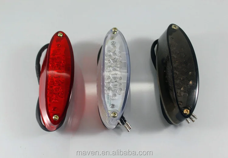 38 Models E-marked LED Motorcycle Motorbike Taillight Rear Tail Light Optional Metal Bracket