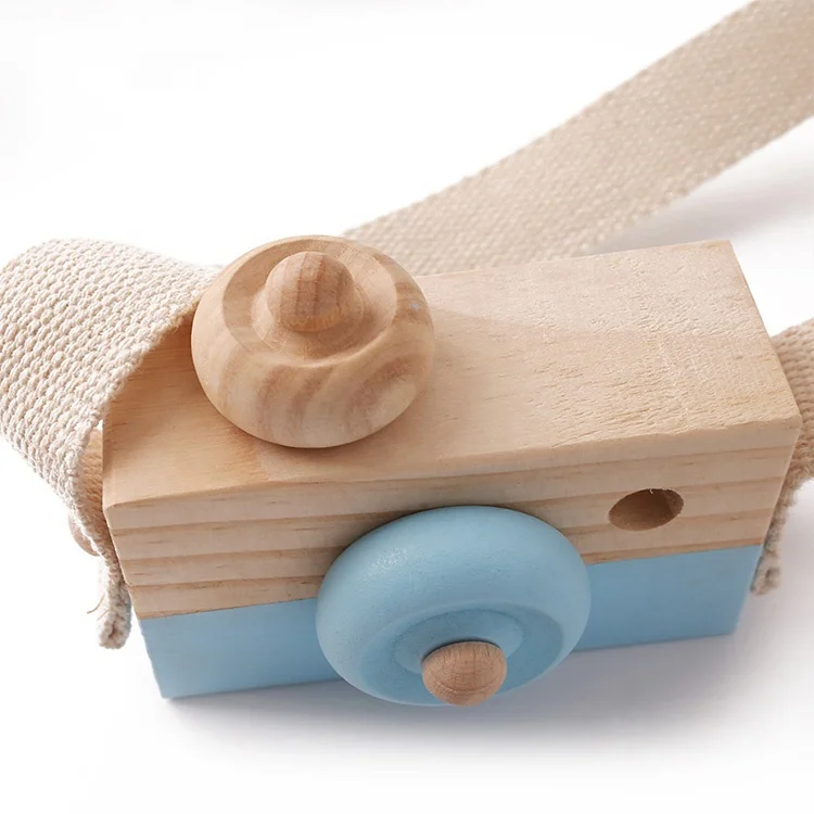Nordic Cute Wooden Hanging Toy Camera Photography Prop Home Decoration Kids Toy Camera