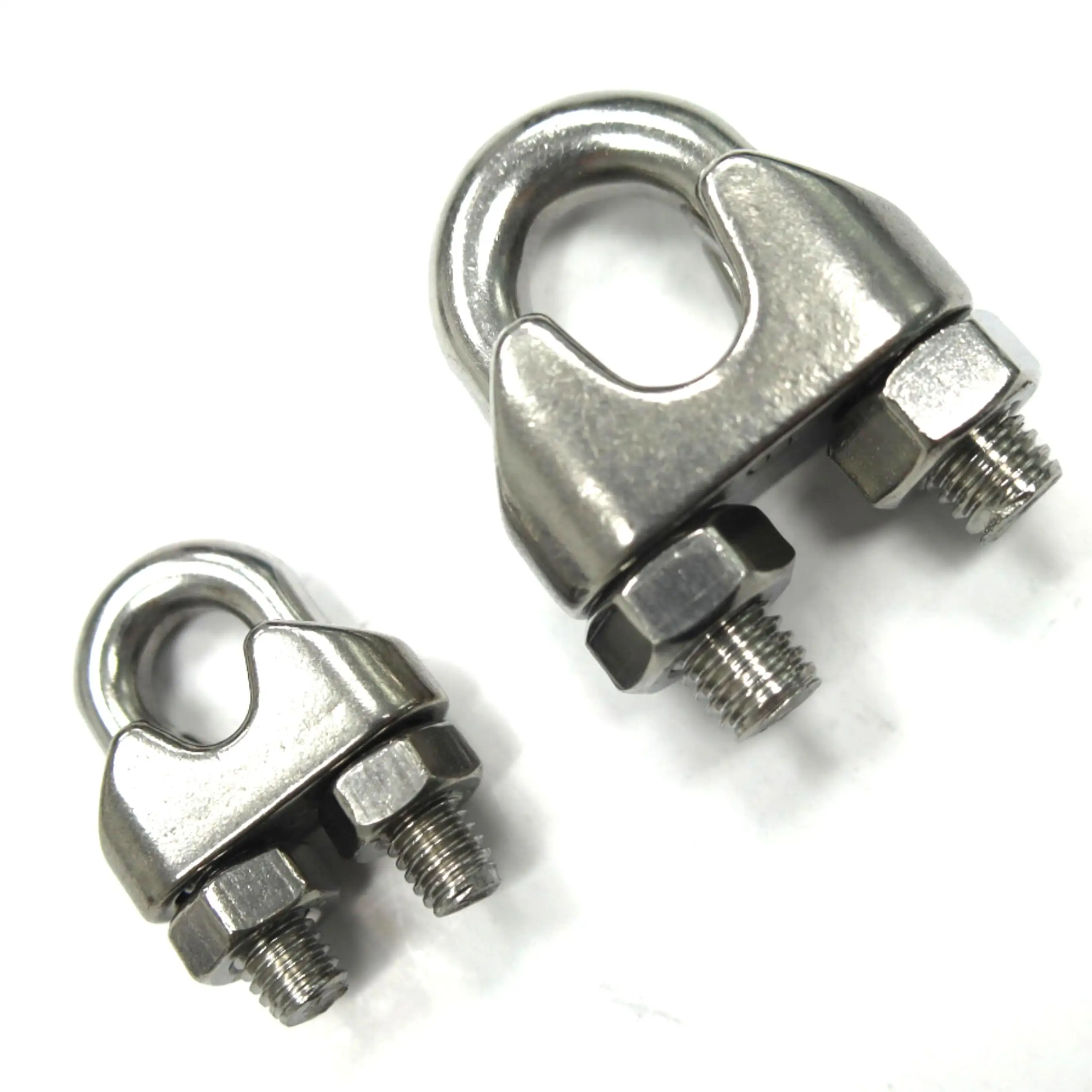 Factory Price Stainless Steel DIN 741 Metric Size Germany Standard Wire Rope Clip Forged Rigging Cable Clamp