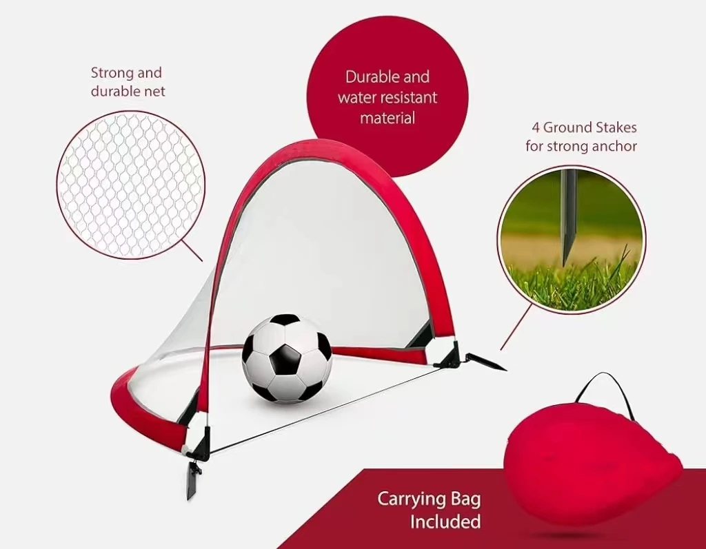 Factory Wholesale Foldable Soccer Goal Customizable Portable Pop-up Mini Football Soccer Post Target Portable Soccer Goal