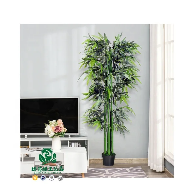 zhen xin qi crafts  Wholesale Chinese Outdoor Indoor Lucky Decoration Artificial Bamboo Tree Artificial Bamboo For Sale