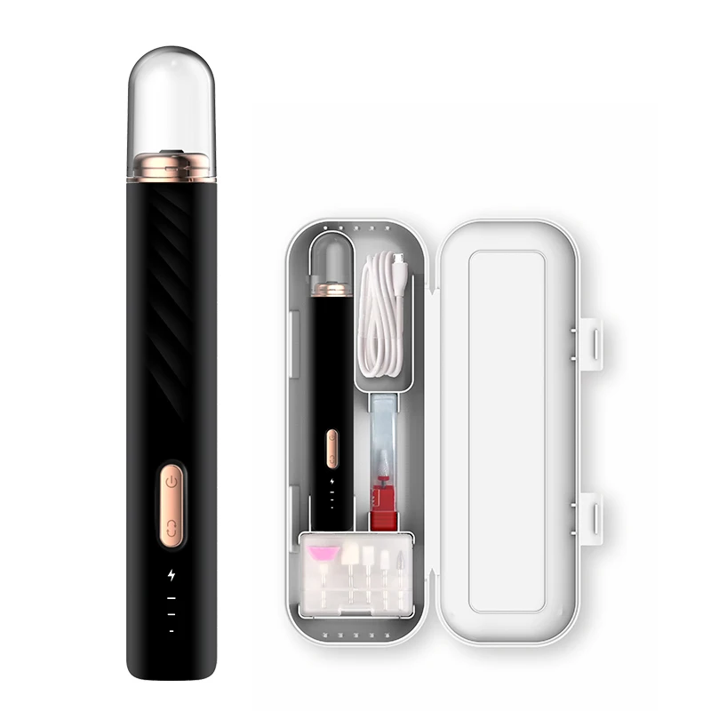 Новый дизайн 2022 года USB Перезаряжаемый беспроводной электрический полировщик для ногтей с дорожным чехлом