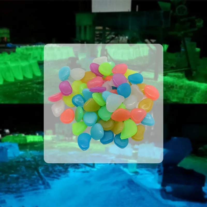 Custom packaged glow-in-the-dark stone ground paving fish tank landscaping