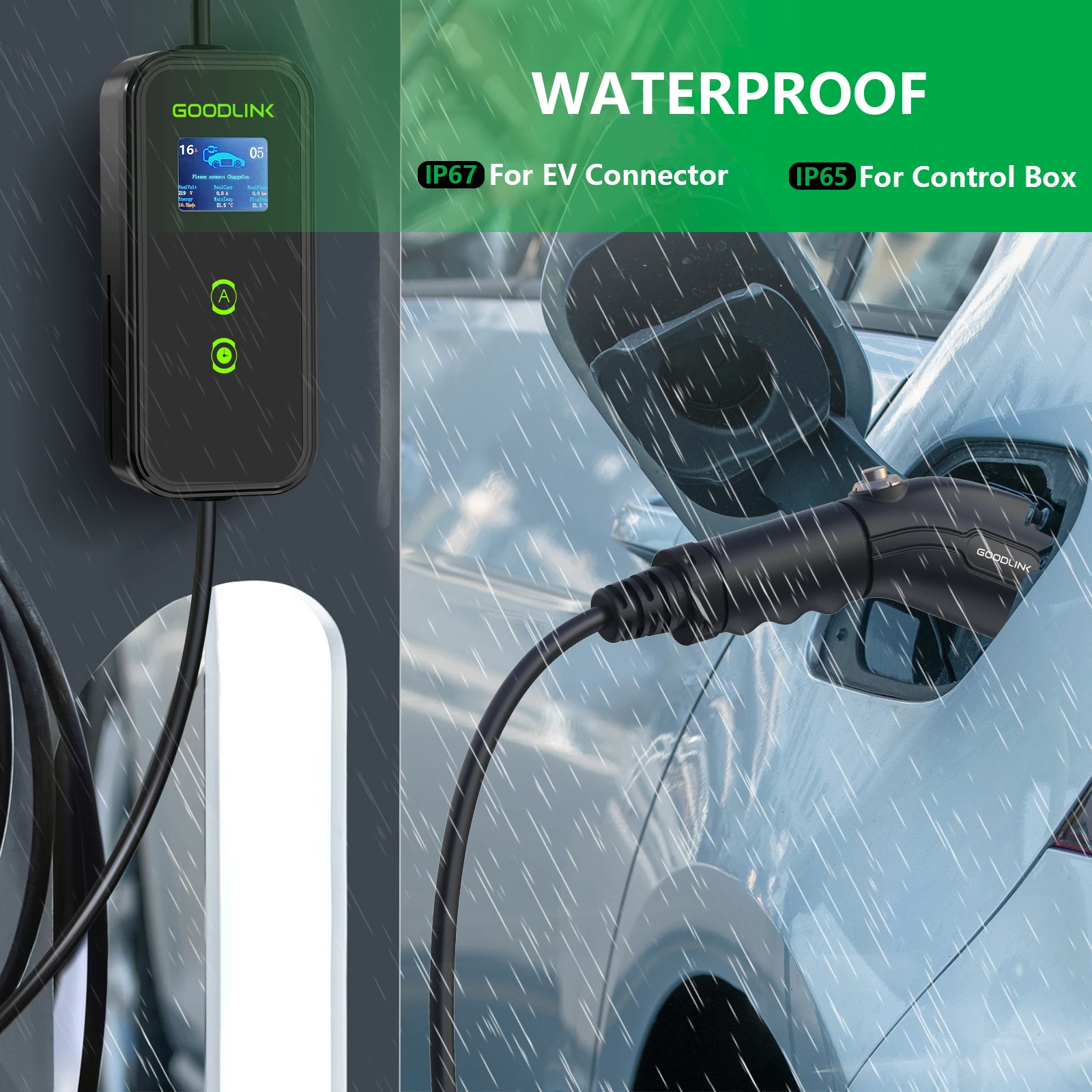 Заводской OEM 16A/32A 7kW электрическая автомобильная зарядка портативная EV зарядная коробка с