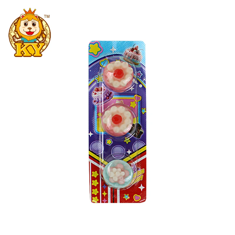 Manufacturer wholesale mini cake shape gummy soft chewy candy