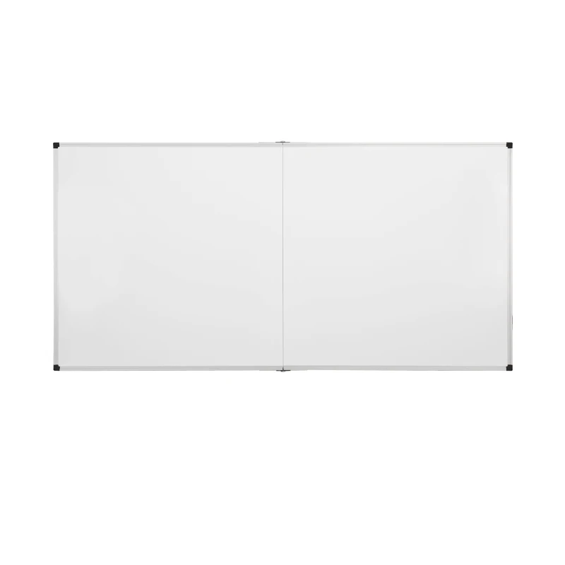 OEM Factory Wholesale Foldable Large Size Wall-Mounted Aluminum Frame Whiteboard 40x72 Inches Two Folding Magnetic Whiteboard