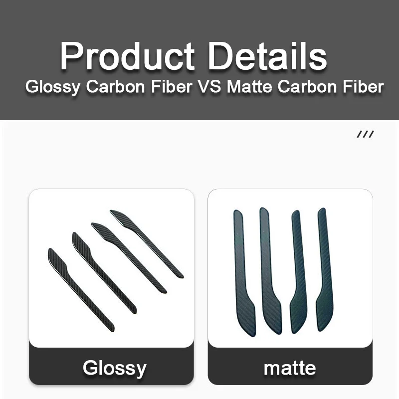 Tesla Model 3 Door Handle Protector Carbon Fiber Sticker Door Handle Wrap Cover For Tesla Model 3 Accessories