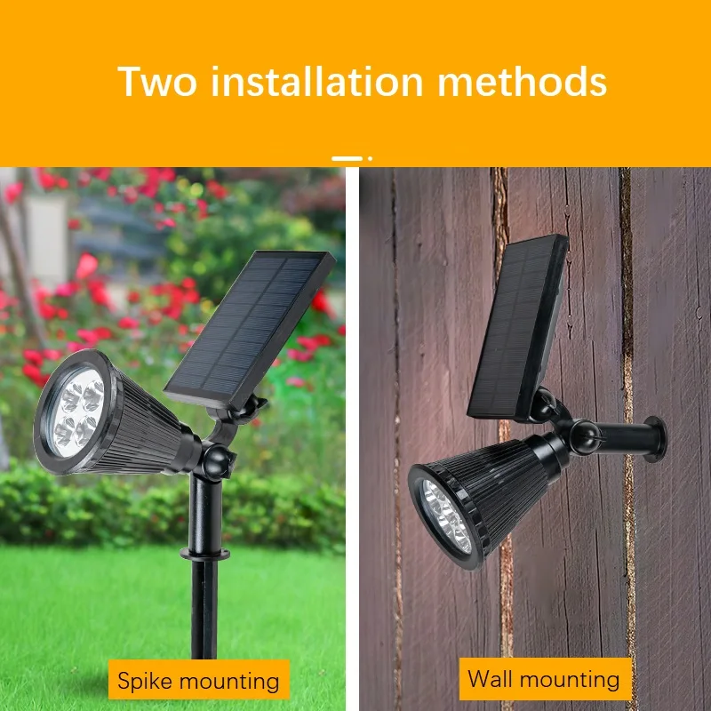 9 LED Solar Garden Landscape Wall mounted Lamp Lawn Lights color changing waterproof ip65 landscape lighting for garden