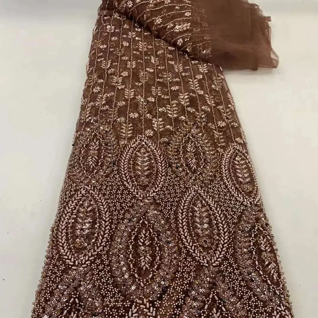 Competitive Price Yellow Lace Fabric African Custom Cheap Reasonable Price Bride Modern Novel Design Low Price Blue