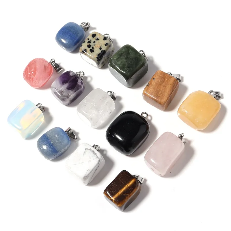 Fashion jewelry DIY necklace accessory charm crystal agate natural gemstone pendant necklace