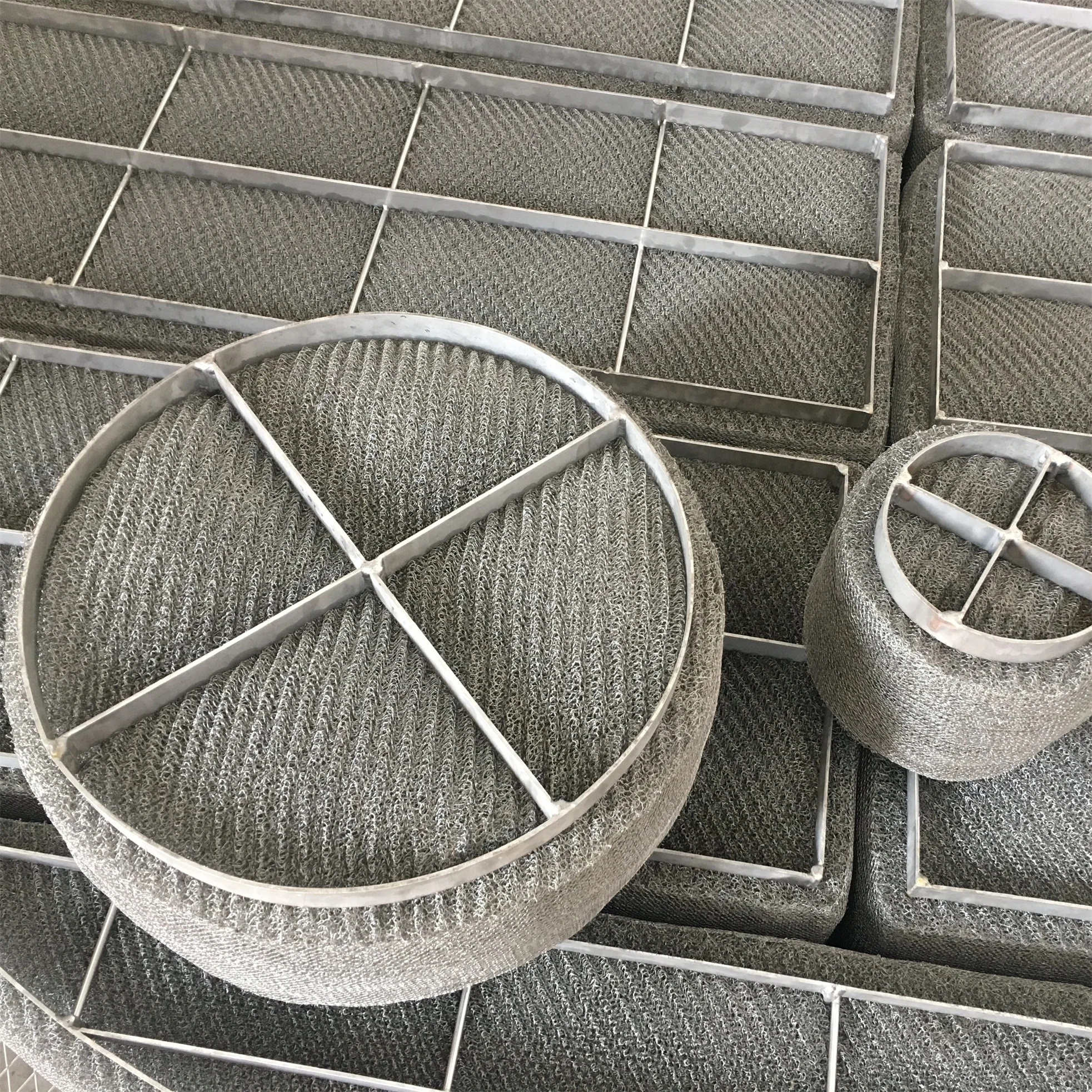 Metal Wire Mesh Demister Pad Filter with Density of 144kg/cbm