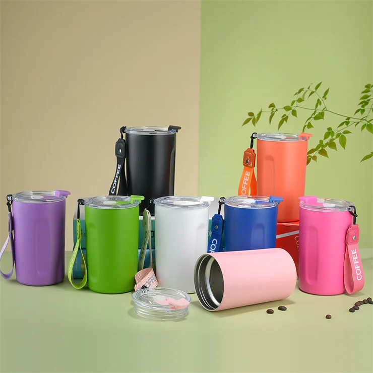 Hot Sale 450Ml Stainless Steel Vacuum Insulated Tumblers Travel Mug Double Wall Water Coffee Cup With rope