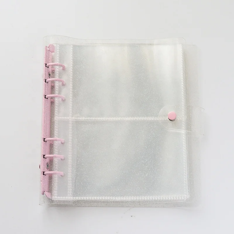 Wholesale Durable Personalized Transparent Glitter White Pink Purple Blue Soft Plastic PVC Card Business Card Binder Photo Album