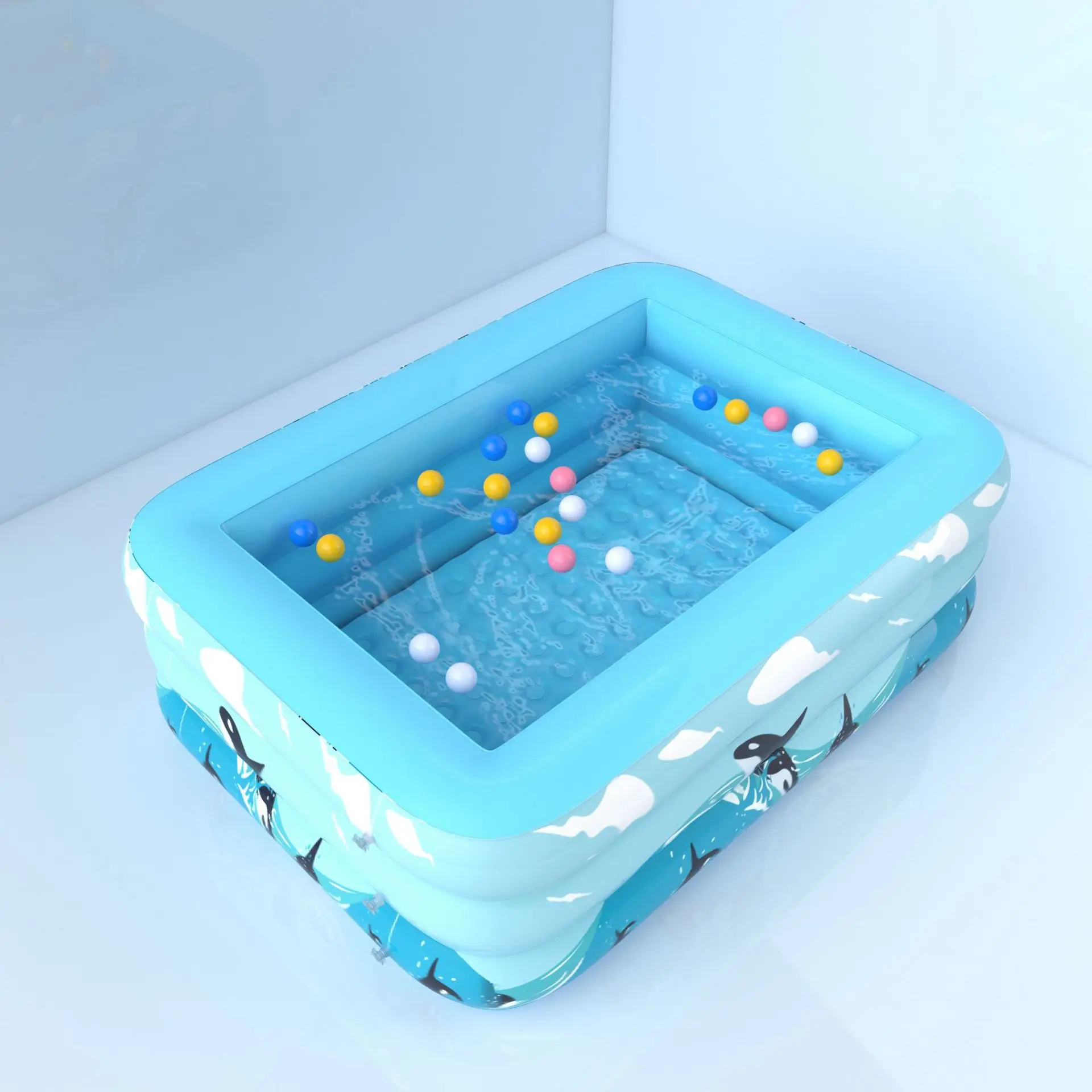 Thickened Household Inflatable Swimming Pool For Baby Toddler Children Kids Bath Tub Adult PVC Paddling Square