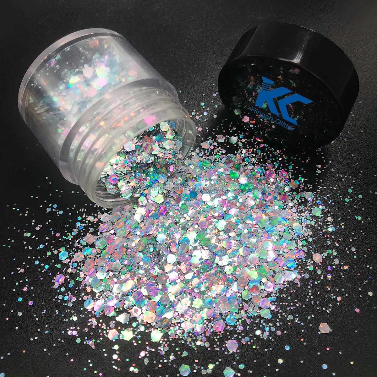 Holographic Laser Purple Flakes Chunky Mixed Size Glitter Powder