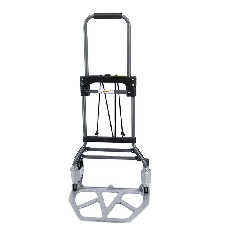 Hand Truck Popular Type Welding Cart Pushcart Pallet Trolley Two-wheel Pushcart Trailer Folding Silent Handcart Moving Van