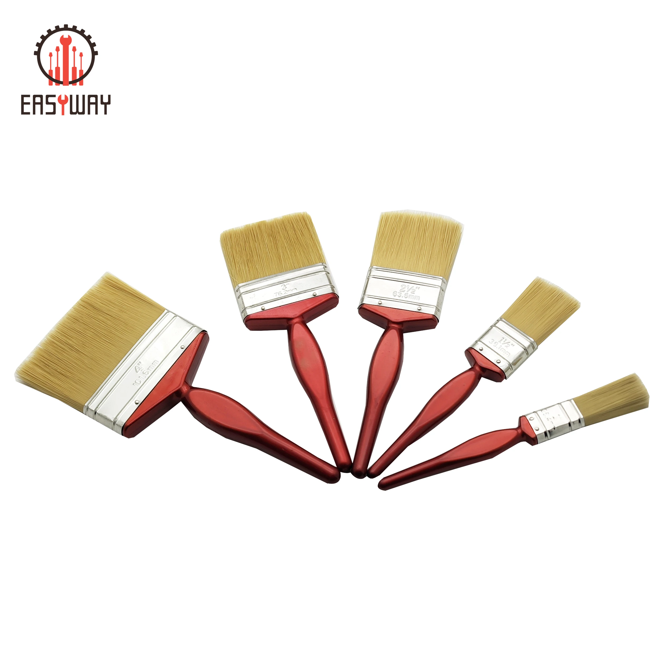 Manufacturer Direct Sales Bristle Wall Painting Brush Set Varnished Wooden Handle Paintbrush