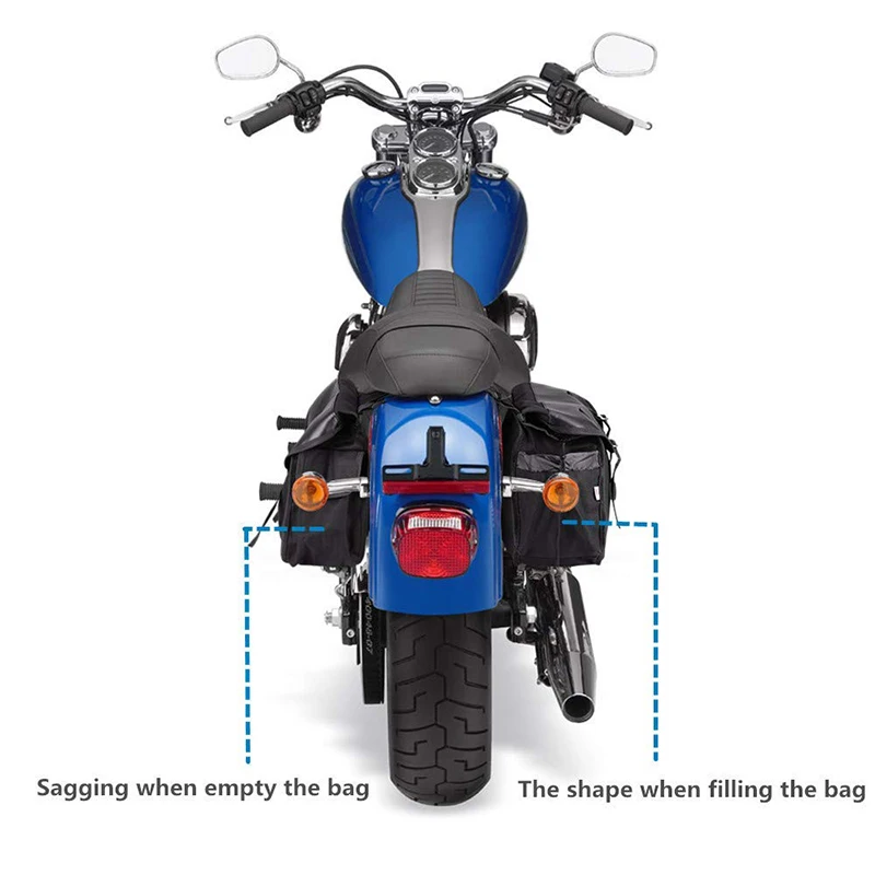 Motorcycle Pannier Bag Luggage Saddle Bag Waterproof Motorcycling Rear Seat Carrier Motorbike Travel Bag