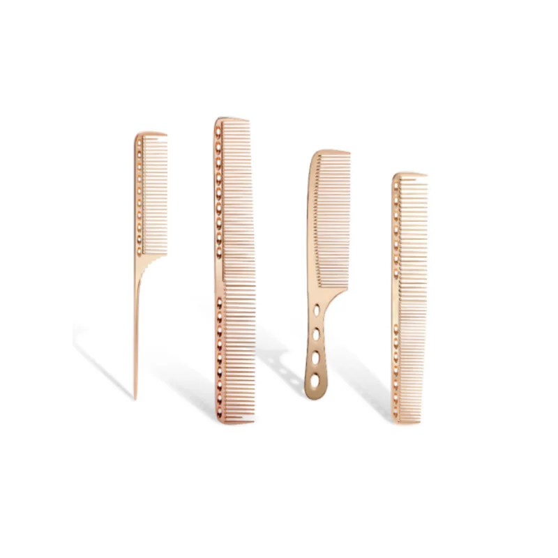 1pc Space Aluminum Hair Comb Professional Hairdressing Combs Hair Cutting Dying Hair Brush Barber Combs Tools Salon Accessaries