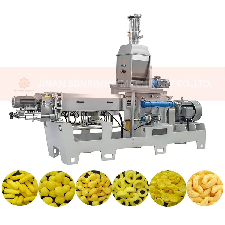 Full Automatic Puffed Food Making Machine Corn Chips Processing Line Machine Cheese Ball Extruder Machine