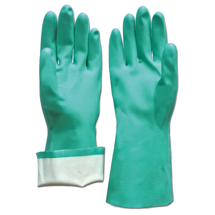 Nitrile Kitchen Dishwashing Gloves Fancy Latex PVC and Cotton Medium Thickness for All Seasons for Cleaning and Washing