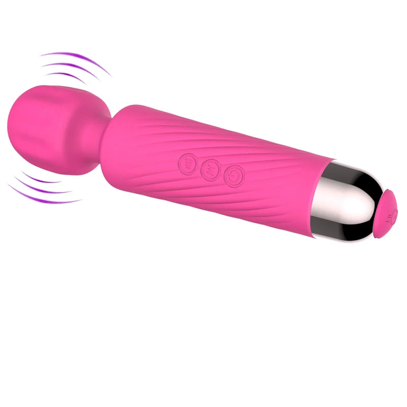 20 Vibrations 8 Speeds Silicone Wand Massager,New Trending USB Rechargeable Portable Handheld Sex Toys For Woman