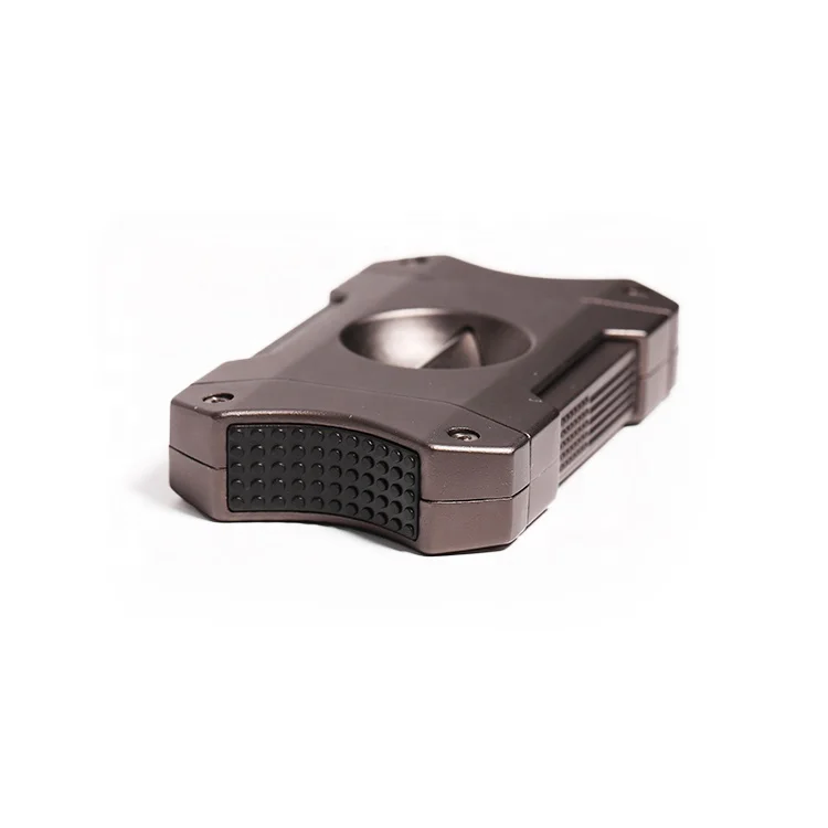 New Design V-shape Stainless Steel Portable Cigar Cutter with gift box