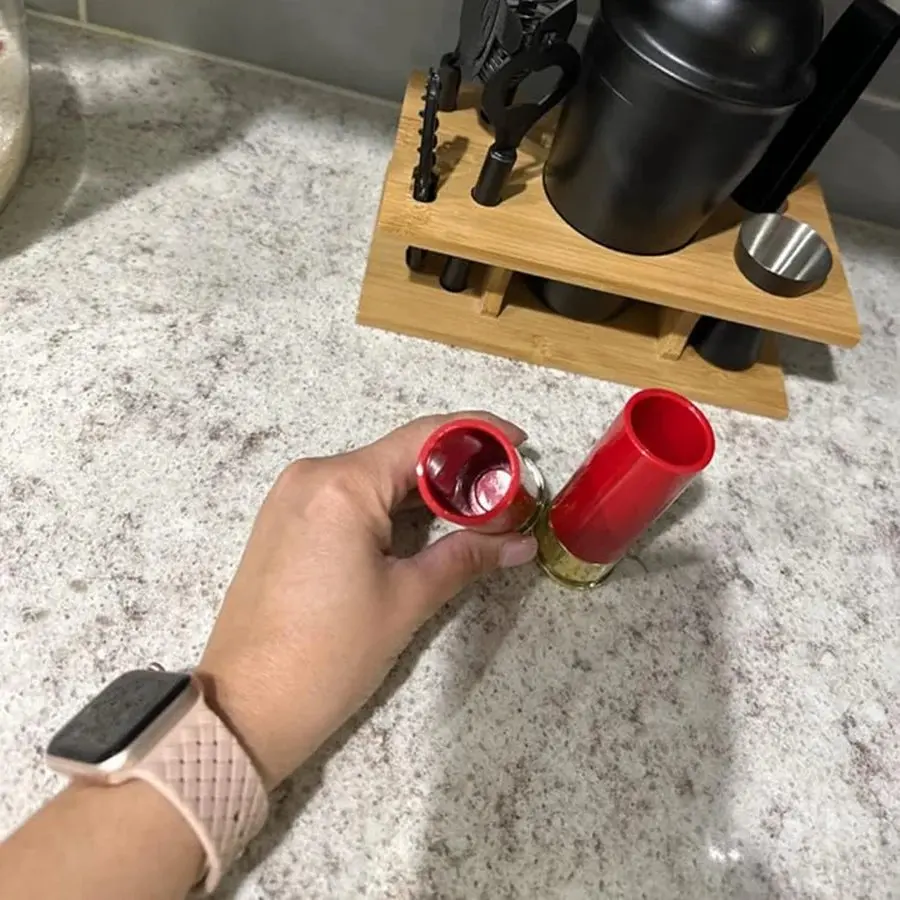 Personalized 1.5oz Mini Bullet Whiskey Glass 12 Gauge Shot Gun Shell Shot Glasses Plastic Bar Glasses