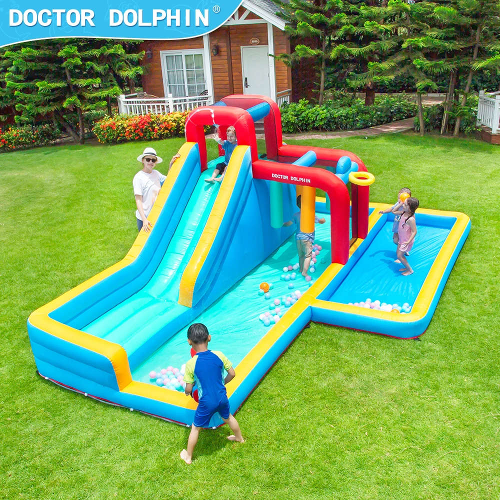 Doctor Dolphin Commercial Outdoor Kid Boxing Bag Inflatable Jumping Castle Bounce House Bouncy Slide