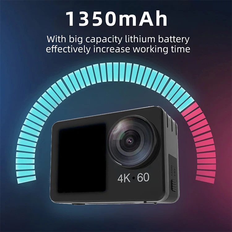  2 0 дюймов 20MP 60FPS 4K водонепроницаемая Спортивная камера Сенсорный контакт мини открытый 4X с переменным фокусным расстоянием 10 м подводный