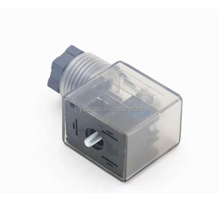 DIN 43650 Form A Form B Form C Solenoid Connector Plug LED Light 24VDC surge protection waterproof connector