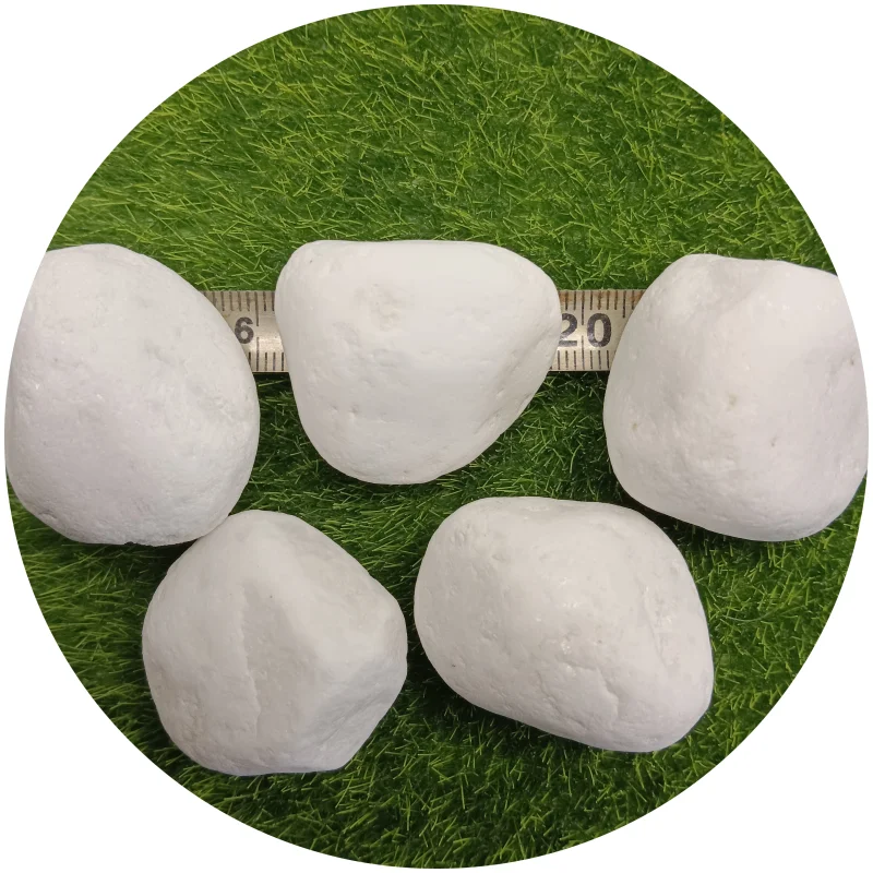 Wholesale river Raw Natural White Tumbled Rock cobblestone floor granite cobbles flint pebble