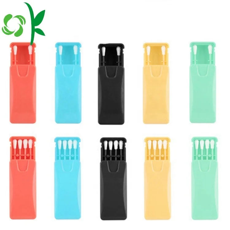 Oksilicone 4 шт. в упаковке Новые Тип зубная щетка с двумя головками силиконовые бутоны макияжа ватные тампоны тампон для повторного