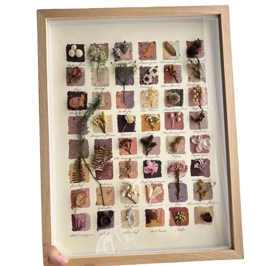 High quality black white walnut wood wall art 3D picture frame box 8x8 square DIY wooden shadow boxes photo frames